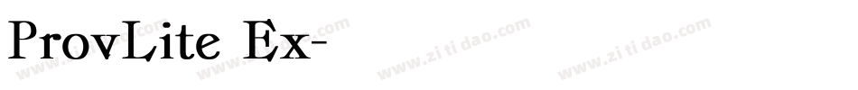 ProvLite Ex字体转换
